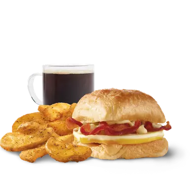 Bacon, Egg & Swiss Croissant Combo