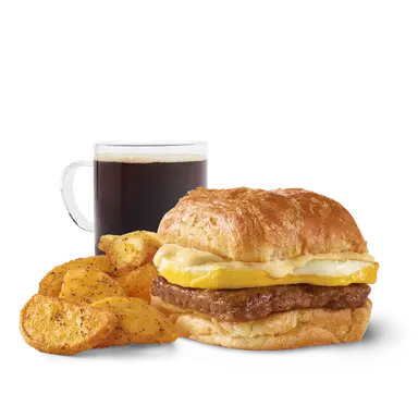 Sausage, Egg & Swiss Croissant Combo